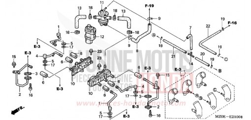 COMMANDE INJECTION D'AIR SOUPAPE GL1500C2 de 2002